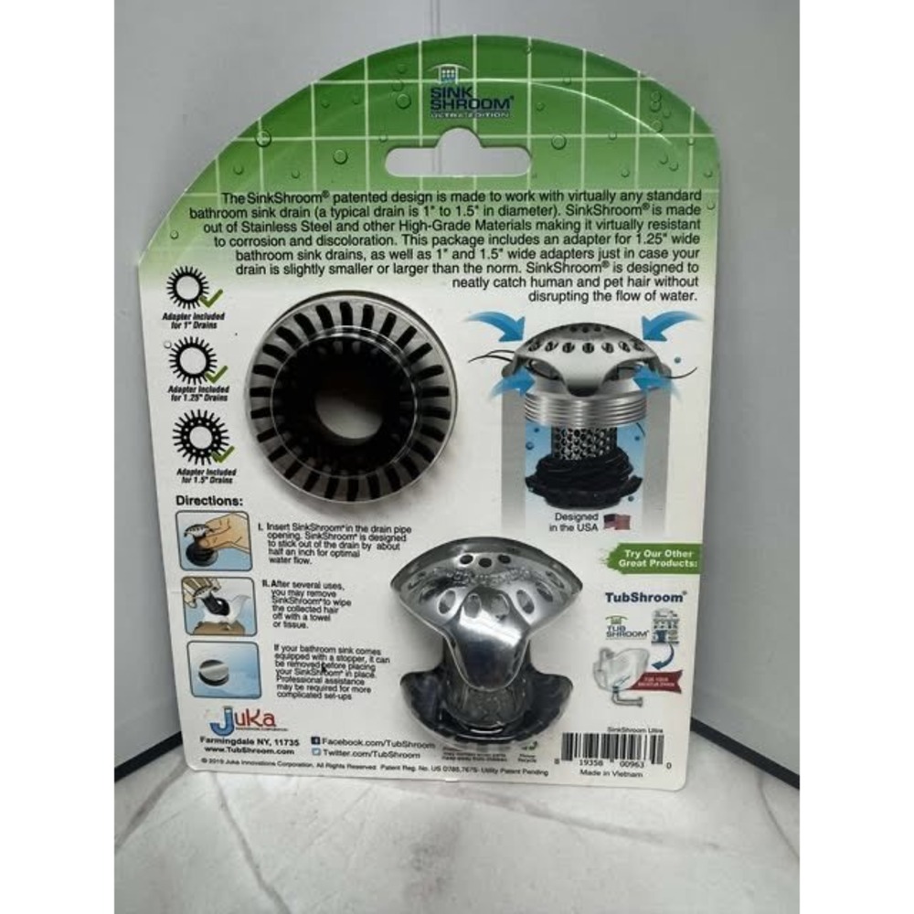 SinkShroom Ultra Edition Stainless Steel Bathroom Sink Drain  Stopper‎